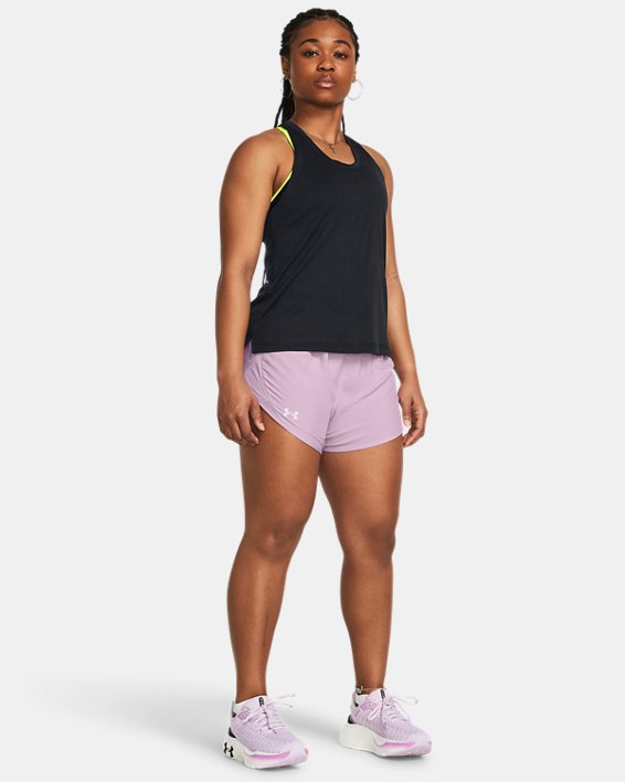 Women's UA Fly-By 3" Shorts in Purple image number 2